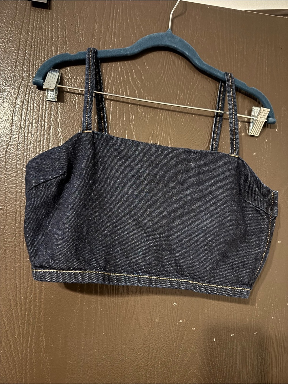 Dynamite Dark Denim Crop Tank